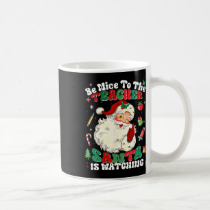 Sei nett zu dem Lehrer, den der Weihnachtsmann zu Kaffeetasse