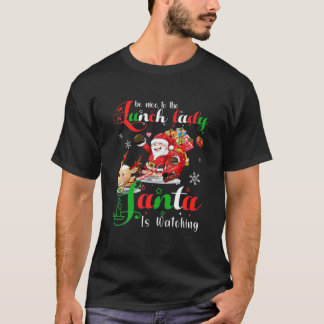 Sei nett zu dem Mittagessen, das die Dame Santa am T-Shirt