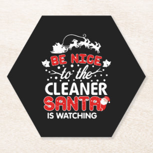 Sei nett zu dem sauberen Weihnachtsmann, der den T Untersetzer