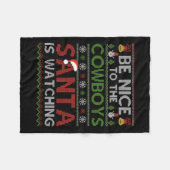 Sei nett zu den Cowboys, die Weihnachten sehen Fleecedecke (Vorderseite (Horizontal))