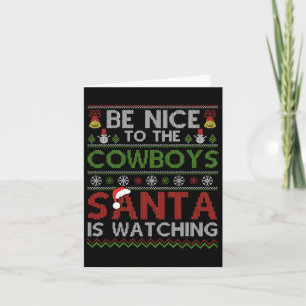 Sei nett zu den Cowboys, die Weihnachten sehen Karte