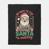 Sei nett zu den Krankenschwestern, die Weihnachten Fleecedecke (Vorderseite)
