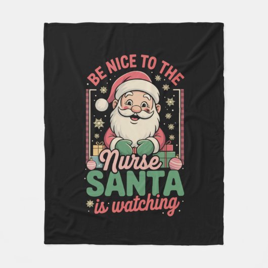 Sei nett zu den Krankenschwestern, die Weihnachten Fleecedecke (Vorderseite)