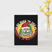 Sei nett zu den Krankenschwestern, die Weihnachten Karte (Gelbe Blume)