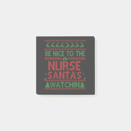 Sei nett zu den Weihnachtskriegen des Krankenschwe Post-it Klebezettel (Vorderseite)