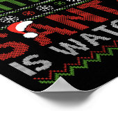 Sei nett zu der Kellnerin, die der Weihnachtsmann  Poster (Ecke)