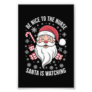 Sei nett zu der Schwester, der Weihnachtsmann scha Fotodruck