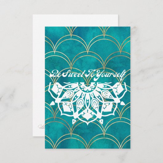 Sei nett zu dir selbst dankeskarte (Vorne/Hinten)