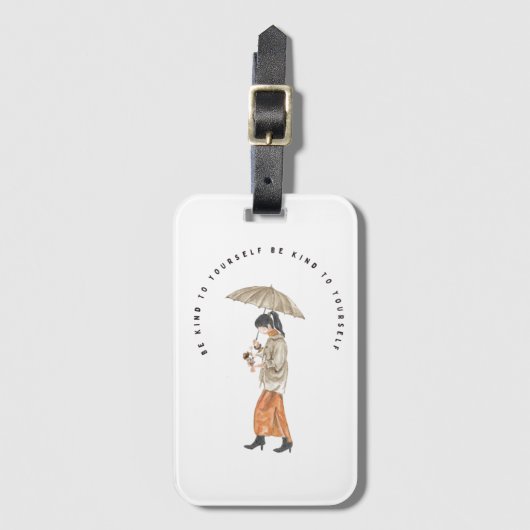 Sei nett zu dir selbst gepäckanhänger (Vorderseite Vertikal)