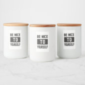 Sei nett zu dir selbst lebensmitteletikett (Flaschen)