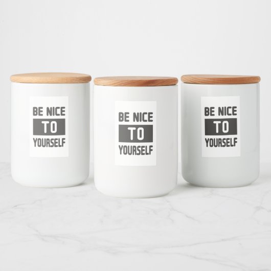 Sei nett zu dir selbst lebensmitteletikett (Flaschen)