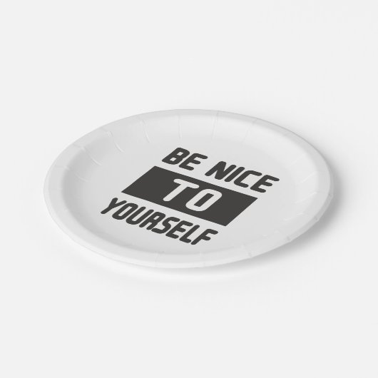Sei nett zu dir selbst pappteller (Schrägansicht)