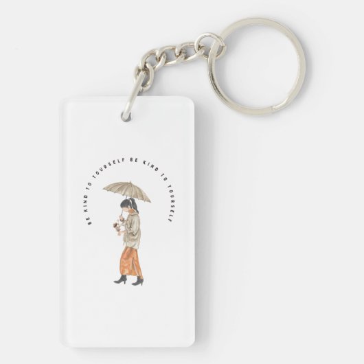 Sei nett zu dir selbst schlüsselanhänger (Rückseite)