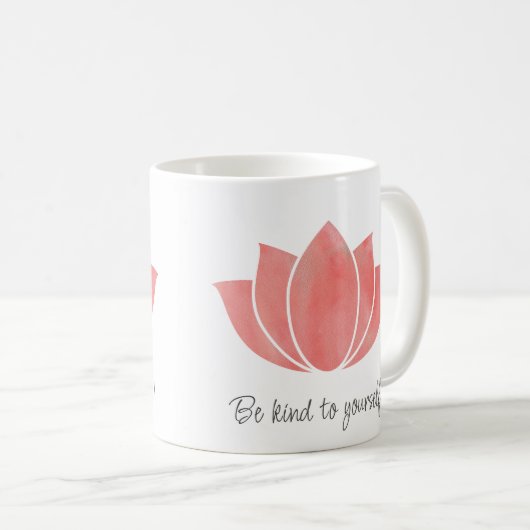 Sei nett zu dir selbst - Selbst Mitgefühl Kaffeetasse (VorderseiteRechts)