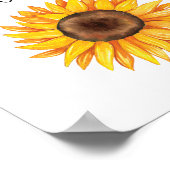 Sei nett zu dir selbst Sonnenblume Poster (Ecke)