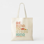 Sei nett zu jeder Art, Veganes vegetarisches T-Shi Tragetasche (Rückseite)