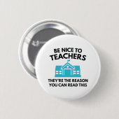 Sei nett zu Lehrern Button (Vorne & Hinten)