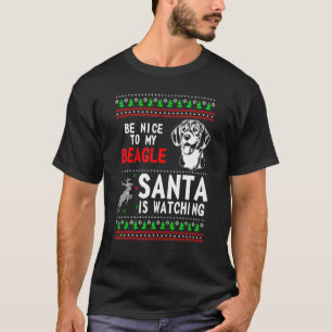 Sei nett zu meinem Beagle, der Weihnachtsmann beob T-Shirt
