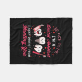 Sei nett zu mir, ich bin ein Zahnarztassistent glü Fleecedecke (Vorderseite (Horizontal))