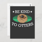 Sei nett zu Ottern netter Tiere Liebe Nagetier Ges Postkarte (Vorne/Hinten)