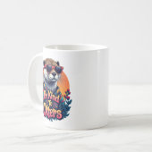 Sei nett zu Otters, lustige Otter Boys Mädchen Erw Kaffeetasse (Vorderseite Links)