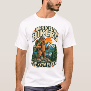 Sei nett zu Wanderern, sie kennen Orte – Vintage-B T-Shirt