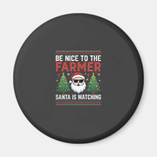 Sei nett zum Bauern Weihnachtsmann Weihnachten Magnet