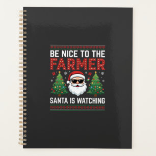 Sei nett zum Bauern Weihnachtsmann Weihnachten Planer