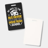 Sei nett zum Busfahrer Ausweis (Vorder- & Rückseite)