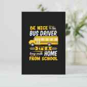Sei nett zum Busfahrer und lustigen Schulbusfahrer RSVP Karte (Stehend Vorderseite)