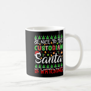 Sei nett zum Hausmeister, Santa Claus beobachtet W Kaffeetasse