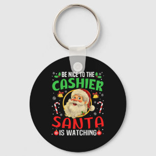 Sei nett zum Kassierer, der Weihnachten sieht. Schlüsselanhänger