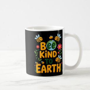 Sei nett zur Erde - süße Bienen Blumen Planet Kind Kaffeetasse