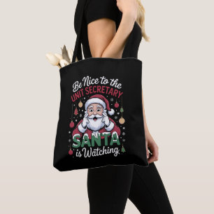 Sei nett zur Stationssekretärin, der Weihnachtsman Tasche
