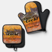 Sei netter Abstrakter Sonnenuntergang 0612 Ofenhandschuh & Topflappen-Set (Vorderseite/Rückseite)