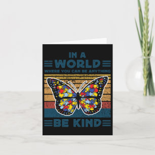 Sei netter Autismus Awareness Puzzle Butterfly Wäh Karte