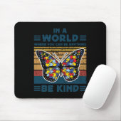 Sei netter Autismus Awareness Puzzle Butterfly Wäh Mousepad (Mit Mouse)
