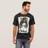 Sei netter Autismus Bewusstsein Messy Bun Girls Wo T-Shirt (Vorne ganz)