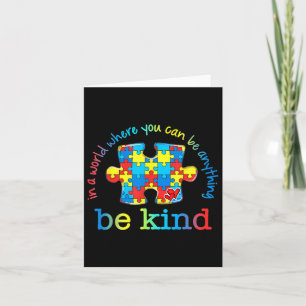 Sei netter Autismus Bewusstsein Puzzle Rainbow Wäh Karte