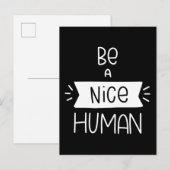 Sei netter Mensch Postkarte (Vorne/Hinten)