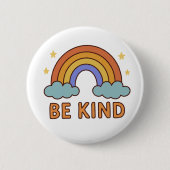 Sei netter Regenbogen - farbenfrohe Auswahl Button (Vorderseite)