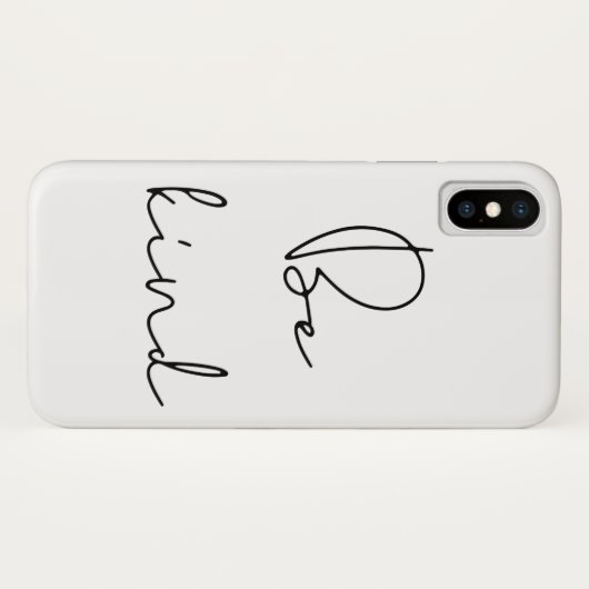 Sei netter schwarzer Schriftart Case-Mate iPhone Hülle (Rückseite (Horizontal))