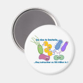 Sei netter zu Bakterien Magnet (Vorderseite/Rückseite)