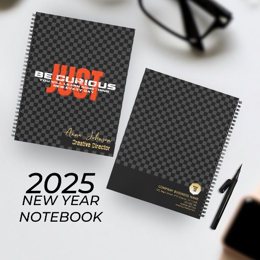 "Sei neugierig" Motivierend Inspirierend Geschäft Notizblock