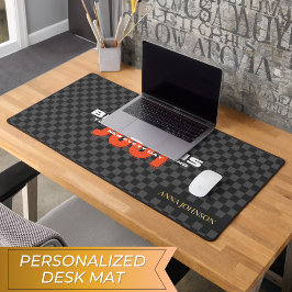 "Sei neugierig" Personalisierter Zitat Schreibtischunterlage