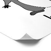 "Sei neugierig" Raccoon Poster (Ecke)