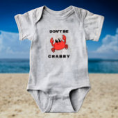 Sei nicht Crabby | Funny Red Crab Baby Bodysuit Baby Strampler