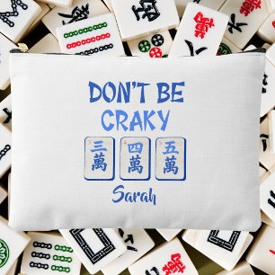Sei nicht Craky Mahjong Blue Crak Tiles Funny Zubehörtasche
