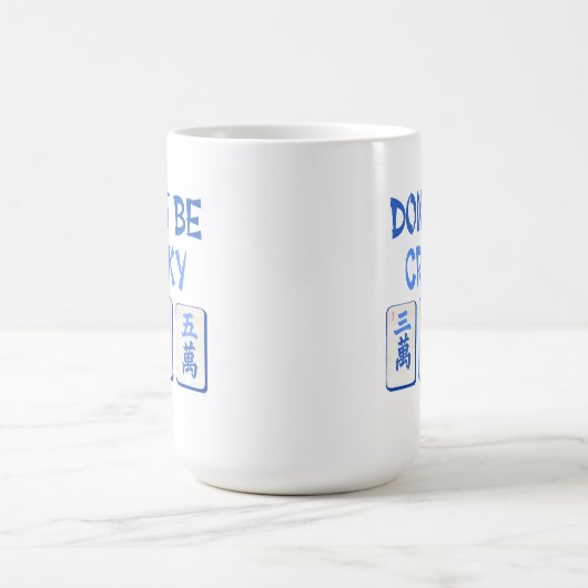 Sei nicht Craky Mahjong Blue Crak Tiles Kaffeetasse (Mittel)