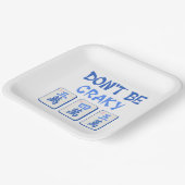 Sei nicht Craky Mahjong Blue Crak Tiles Pappteller (Gewinkelt)